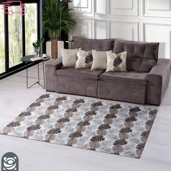 Kit Tapete Geometrico 1m e 2m Pvc Emborrachado + 04 Capas Para Sala Casa Decorada