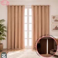 Cortina Blackout PVC Corta 100% a Luz 2,80 m x 2,30 m para Sala, Escritorio, Quarto
