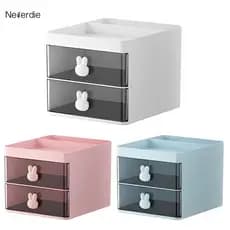 Organizador Mesa Coelho Porta Treco Caneta Gaveta/Maquiagem Escritório Multiuso