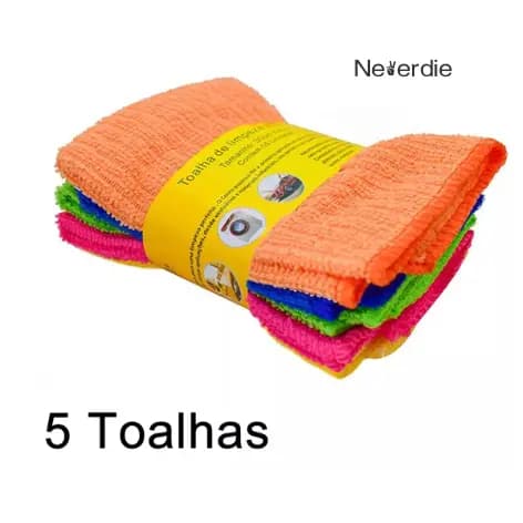 Pano Microfibra Automotiva Flanela Anti-risco 30x30 (5 Uni)