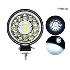 KIT led para carro farol MILHA LED auxiliar 99w redondo led 110mm ip67 PAR 2 corujinha para caminhao