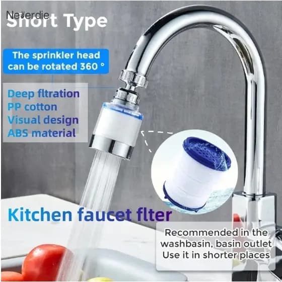 1/2/3/4 Unidades Filtro Universal Booster Torneira Rotativa Remover Cloro Purificador De Água De Cozinha