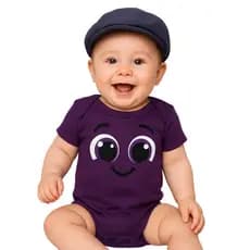 Body Bebê Mesversário Bolofofos Personalizado Menino Fantasia + touca boina