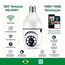 Câmera Segurança Prova D'água Infravermelho Lâmpada Sem Fio -G4
