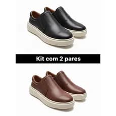 kit 2 pares de Iate slip on sola alta confortavel masculino lançamento