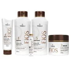 Kit Triskle Força Resistência Shampoo Condicionador 500ml Máscara Hidratação 350g Leave-In 250ml