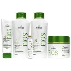 Kit Triskle Hidratação Brilho Shampoo Condicionador 500ml Máscara 350g Leave-In Finalizador 250ml