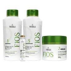 Kit Triskle Hidratação Brilho Shampoo Condicionador 500ml Máscara Nutrição Umectação 350g