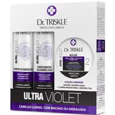 Kit Dr. Triskle Matizador Ultra Violet Shampoo 300ml Condicionador 300ml Máscara Desamareladora 150g