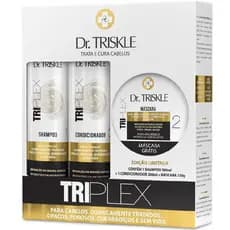 Kit Dr. Triskle Tratamento Triplex Shampoo 300ml Condicionador 300ml Máscara Reparação 150g