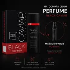 Perfume Paris Elysees Black Caviar Eau De Toilette Masculino Caviar Collection -EDT100ml borrifador
