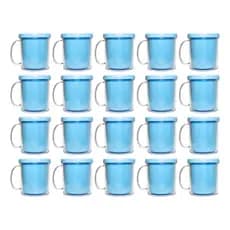 Kit 20 Canecas Acrílica Para Lembrancinhas Cor Azul Claro