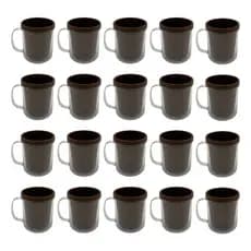 Kit 20 Canecas Acrílica Para Lembrancinhas Cor Marrom