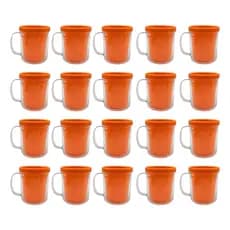 Kit 20 Canecas Acrílica Para Lembrancinhas Cor Laranja