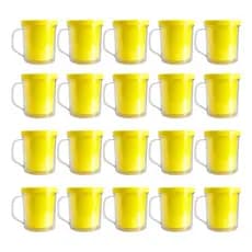 Kit 20 Canecas Acrílica Para Lembrancinhas Cor Amarelo