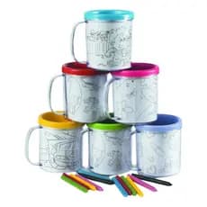 Kit 15 Canecas Para Colorir Lembrancinhas Tema Personalizado