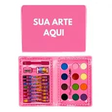 Kit 16 Lembrancinhas Maletas De Pintura Personalizadas 24pçs