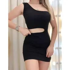Vestido Curto Mula Manca Com Bojo Recorte Na Cintura
