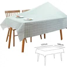 Toalha de Mesa Lavável reutilizável Prova d'água Impermeável 137x180cm Anti Mancha, Óleo Lavável