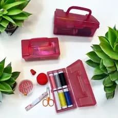 Costura Para Viagem Com Maletinha Transparente