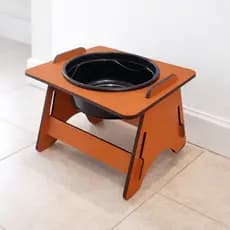 Comedouro Bebedouro Pet Elevado com Tigela Plástica para Cachorros e Gatos – Mais Higiene – 18x24x21 cm