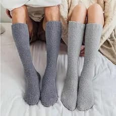 Kit 3 Meião Felpudo Longa Curto para homens e mulheres