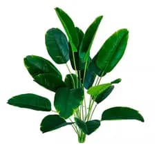 Planta Artificial folhas de Bananeira Avulsa Galho + Folhas S/ Vaso
