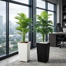 Palmeira Artificial Grande 1,15m com Vaso Decorativo – Planta Artificial Realista para Sala e  Escritório