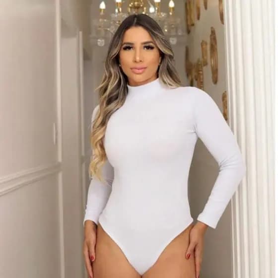 Body Cacharrel de Manga Longa e Gola Alta
