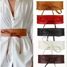 Cinto feminino faixa de cintura largo de feminino em sintético , com laço de corset ajustável