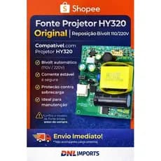 Fonte projetor hy320 peça original reposição