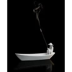Incensário Barco Pescador Decorativo 3D – Suporte para Incenso Vareta