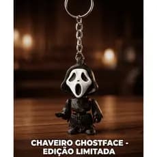 Chaveiro Ghostface Pânico Articulado  – Boneco Flexível terror