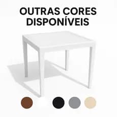 Mesa de Plastico Quadrado Resistente Desmontavel Adulto Lanchonete Jardim Sala Cozinha Branca Preta Cinza Marrom Bege