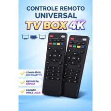 Controle Remoto Para TV Box 4K Universal Smart Com Botões Inteligentes Aparelho Completo Compatível