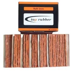 Refil Para Conserto De Pneu Moto Sem Câmara Caixa Com 60 Pecas Top Rubber Top