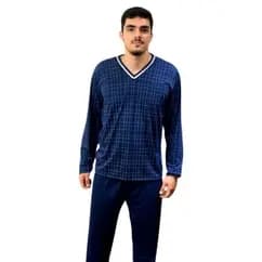 Pijama de Frio Masculino Roupa para Domir Inverno de Homem Manga Comprida e Calça