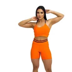 Conjunto Fitness Short eTop Levanta BumBum Academia Feminino