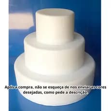 Bolo Fake (falso) De Isopor 40x30x20 Cm Revestido Com Eva
