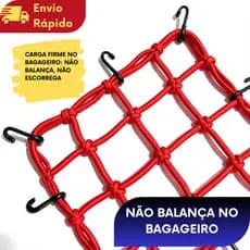 Rede Elastica Para Moto Bagageiro Capacete Redinha Rede Resistente Carga Bike 30x30 Segura Rede Aranha