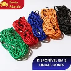 KIT (1/2/3/4/5) Rede Elastica Para Moto Bike Bagageiro Capacete Carga Rede Resistente 30x30 Segura Rede Aranha Redinha