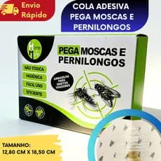 KIT (5/10/15/20/25/30) Adesivo para Mosca Pernilongo Mosquito Para Casa Comércio Cozinha Escritório