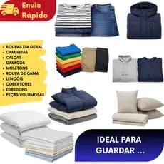 KIT 4/8/12/16 Saco A Vácuo Organizador (Com 4 Tamanhos) Para Viagem Roupa Mala Armário Cobertor Edredom Com Ou Sem Bomba