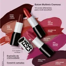 Batom Cremoso Natura Multimix Faces [Cores a escolher - Natura Faces - Cremoso - Matte - Lábios e Bochechas - Espelho]
