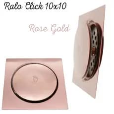Ralo Click Up Rose Gold 10x10 Cm Para Banheiro