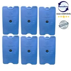 Kit gelo artificial reutilizavel rígido 500 ml Gelotech placa gelox cooler delivery remédio transporte bolsa termica