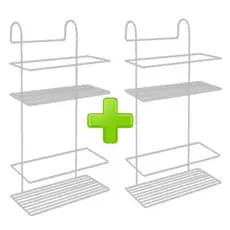2 UNIDADES de Suporte Para Shampoo Duplo De Box  Aramado CROMADO