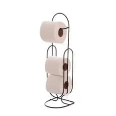 Suporte Porta Papel Higiênico De Chão PRETO - Preto Black