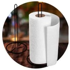 Porta Papel Toalha Black  De Mesa Aramado Preto