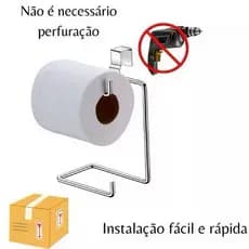 Suporte Porta Papel Higienico Duplo Caixa Acoplada Aramado Aço CROMADO